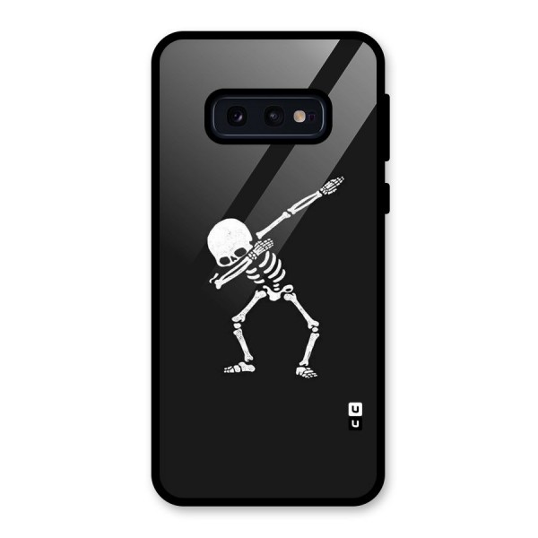 Skeleton Dab White Glass Back Case for Galaxy S10e