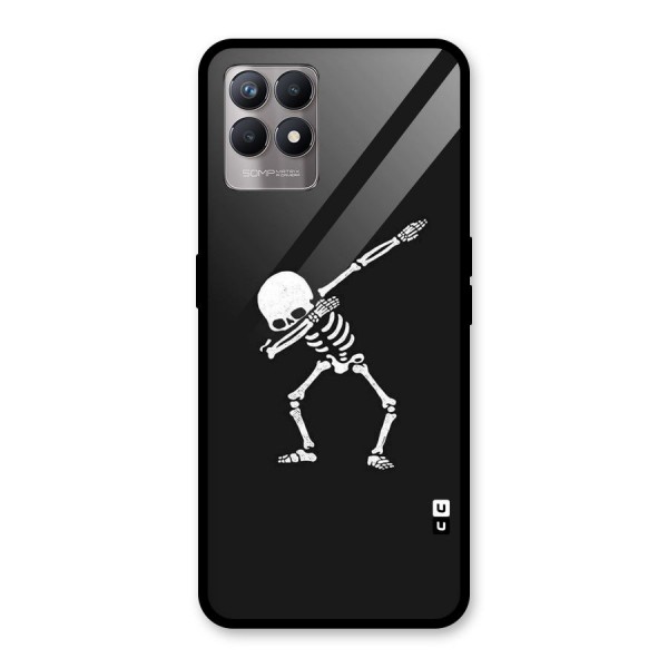 Skeleton Dab White Glass Back Case for Realme 8i