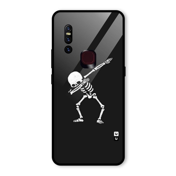 Skeleton Dab White Glass Back Case for Vivo V15