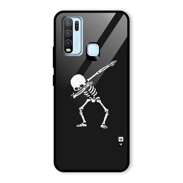 Skeleton Dab White Glass Back Case for Vivo Y30