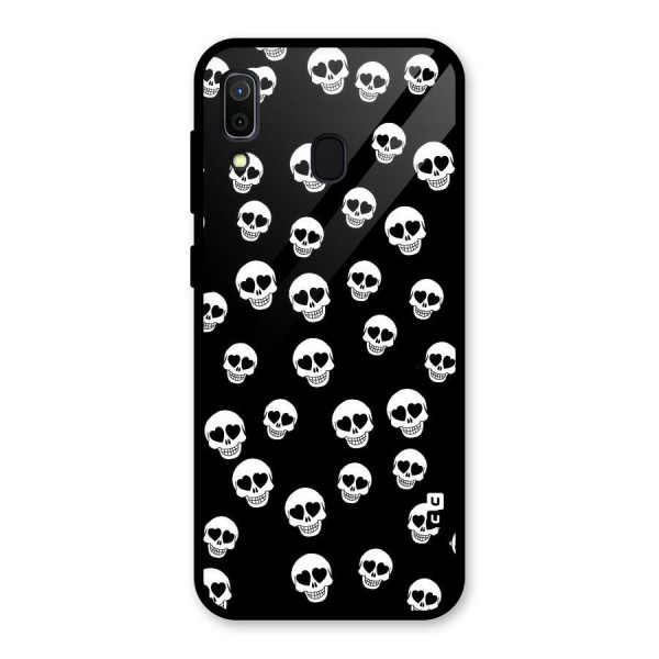 Skull Heart Glass Back Case for Galaxy A30