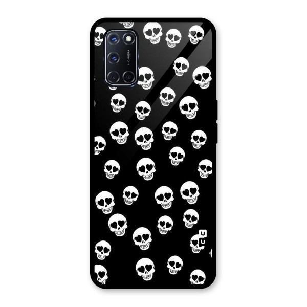 Skull Heart Glass Back Case for Oppo A52