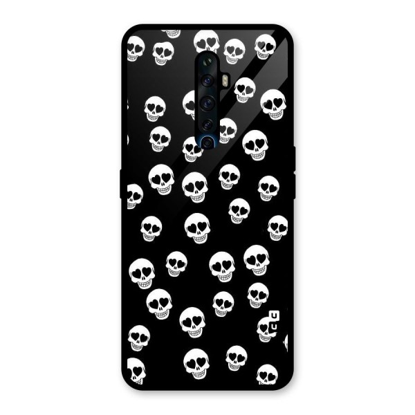 Skull Heart Glass Back Case for Oppo Reno2 Z