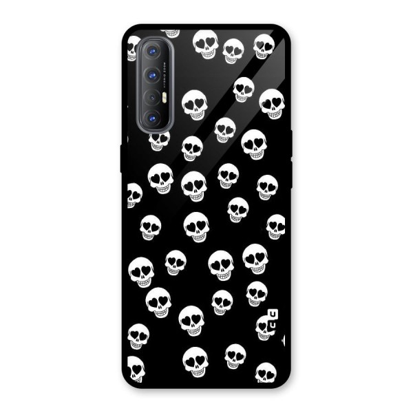 Skull Heart Glass Back Case for Oppo Reno3 Pro