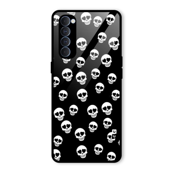 Skull Heart Glass Back Case for Oppo Reno4 Pro