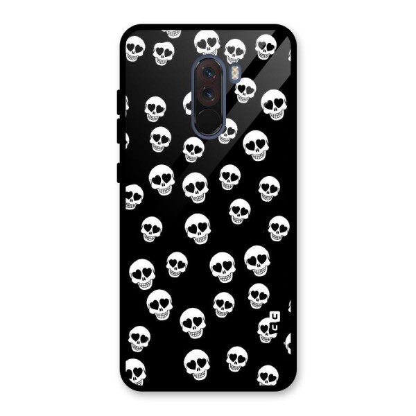 Skull Heart Glass Back Case for Poco F1