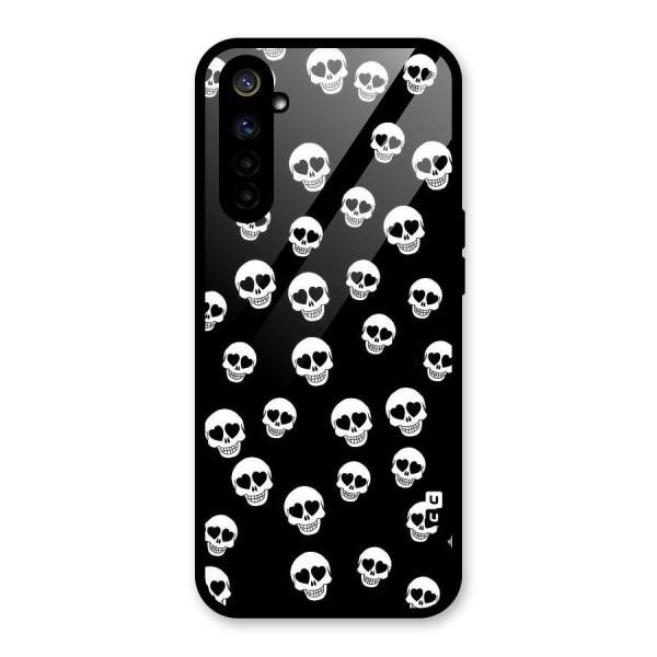 Skull Heart Glass Back Case for Realme 6