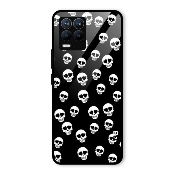 Skull Heart Glass Back Case for Realme 8 Pro