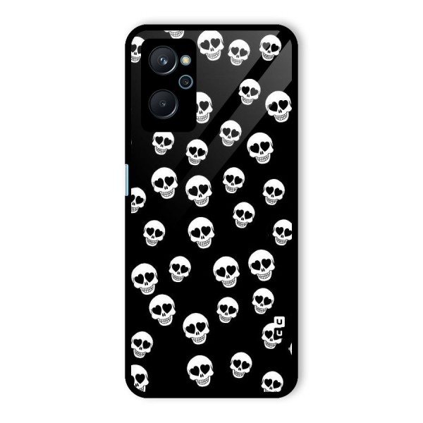 Skull Heart Glass Back Case for Realme 9i