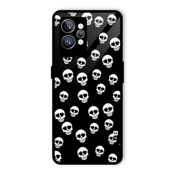 Skull Heart Glass Back Case for Realme GT2 Pro