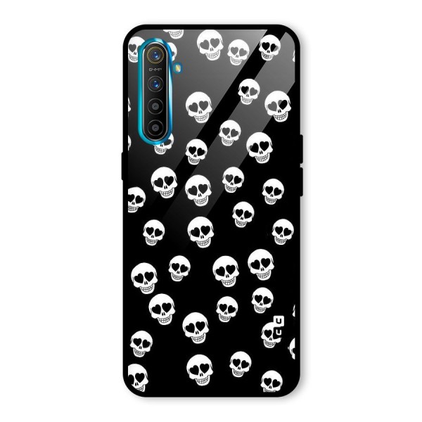 Skull Heart Glass Back Case for Realme XT