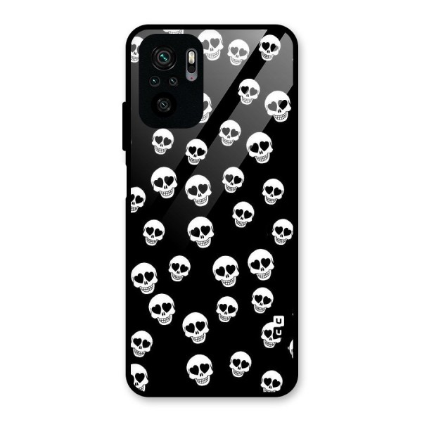 Skull Heart Glass Back Case for Redmi Note 10