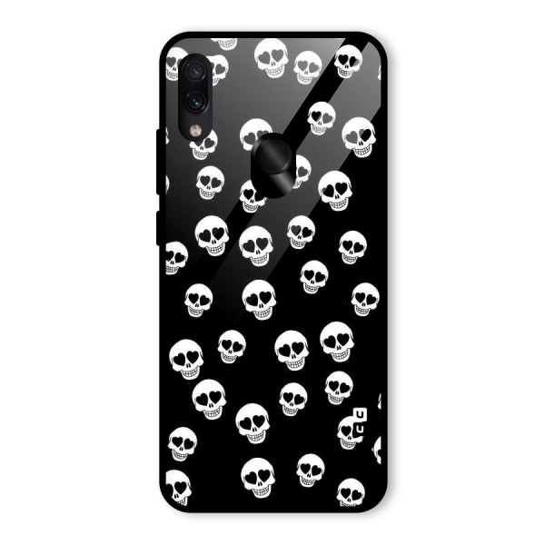 Skull Heart Glass Back Case for Redmi Note 7