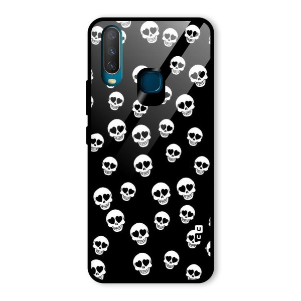 Skull Heart Glass Back Case for Vivo Y15