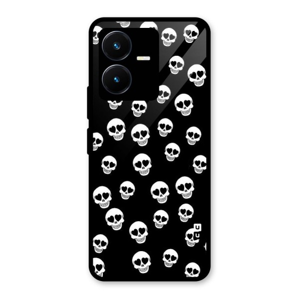 Skull Heart Glass Back Case for Vivo Y22