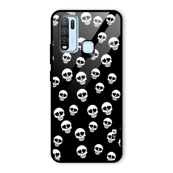 Skull Heart Glass Back Case for Vivo Y50