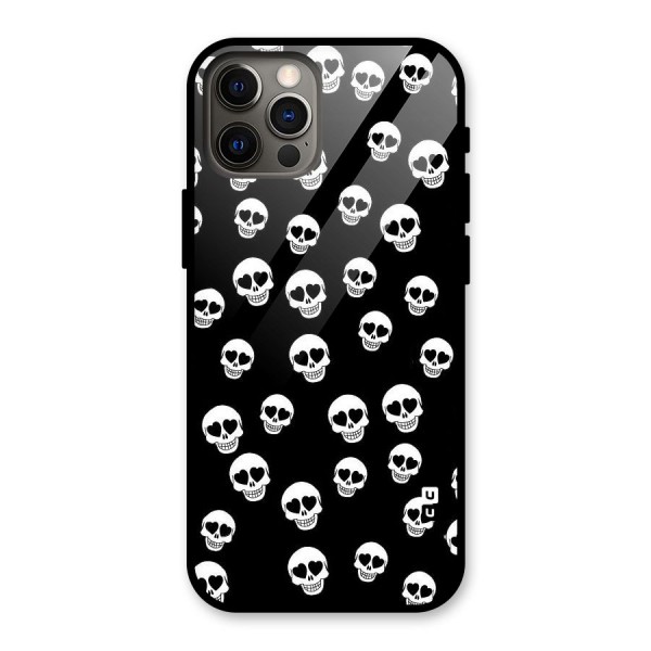 Skull Heart Glass Back Case for iPhone 12 Pro