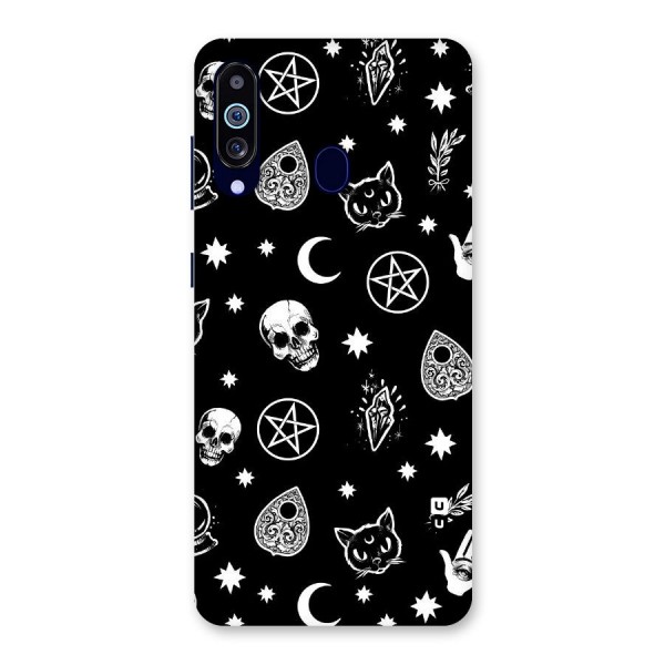 Skull Moon Design Back Case for Galaxy A60