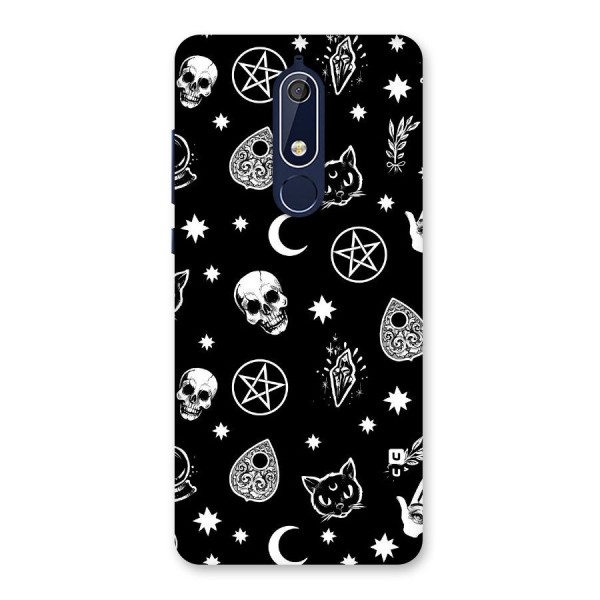 Skull Moon Design Back Case for Nokia 5.1