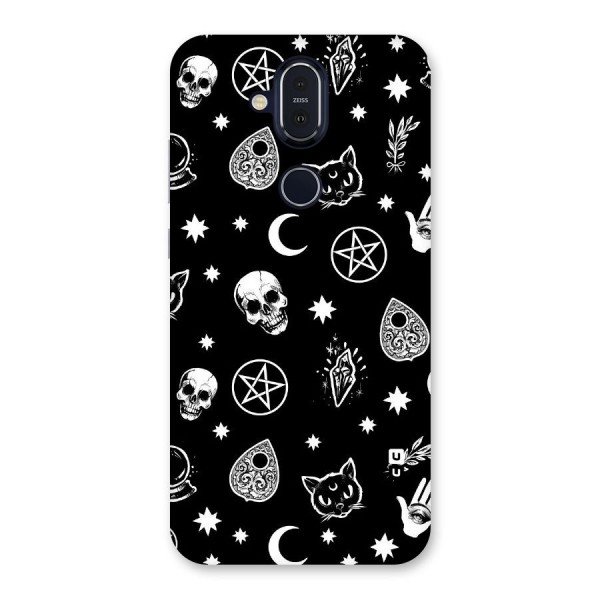 Skull Moon Design Back Case for Nokia 8.1