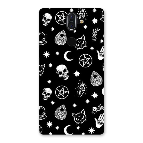 Skull Moon Design Back Case for Nokia 8 Sirocco