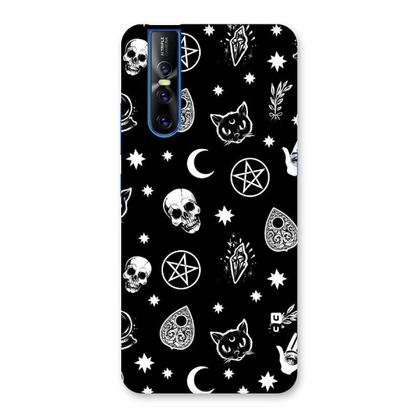 Skull Moon Design Back Case for Vivo V15 Pro