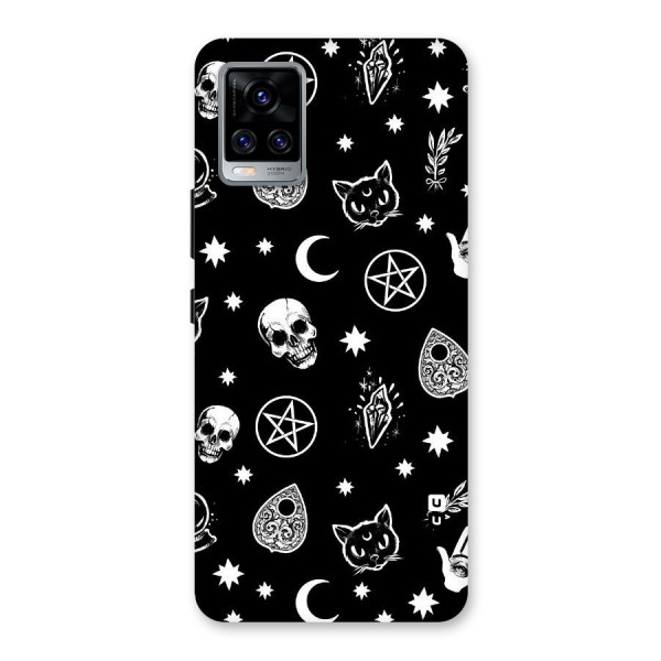 Skull Moon Design Back Case for Vivo V20 Pro