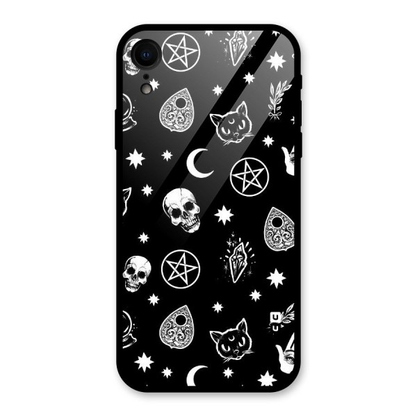 Skull Moon Design Glass Back Case for XR