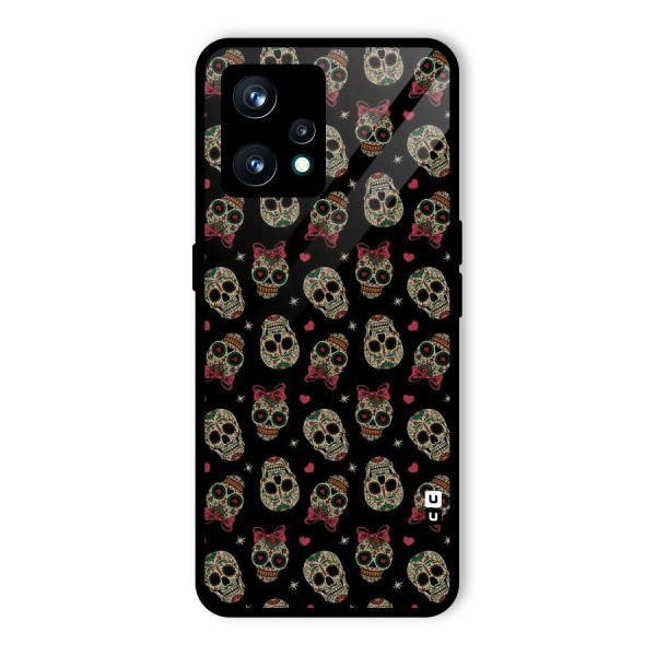 Skull Pattern Glass Back Case for Realme 9