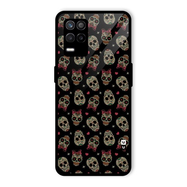 Skull Pattern Glass Back Case for Realme 9 5G