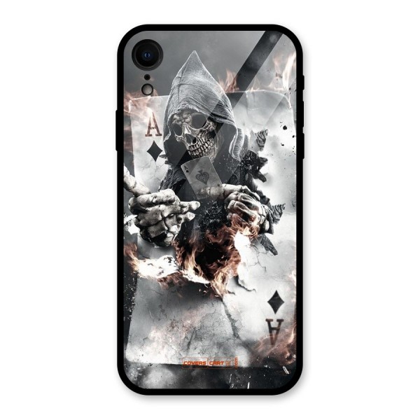 Skull with an Ace Glass Back Case for XR