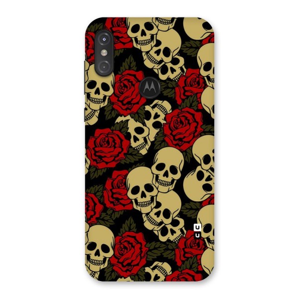 Skulled Roses Back Case for Motorola One Power