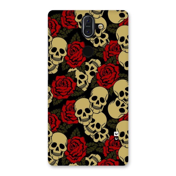 Skulled Roses Back Case for Nokia 8 Sirocco