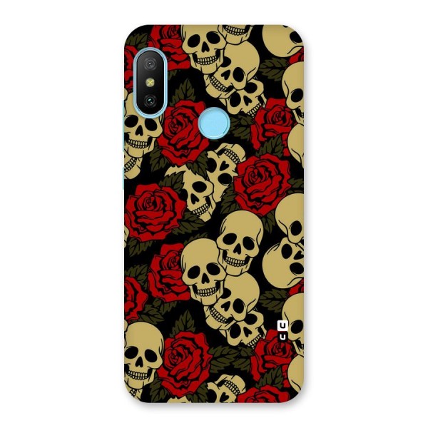 Skulled Roses Back Case for Redmi 6 Pro