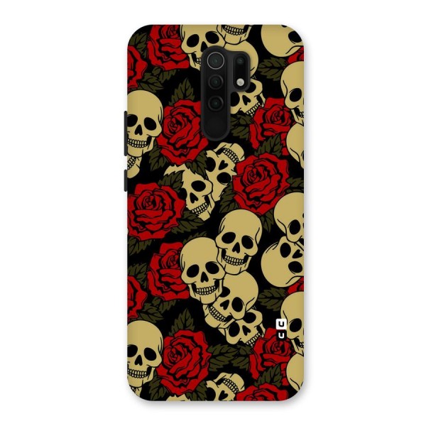 Skulled Roses Back Case for Redmi 9 Prime