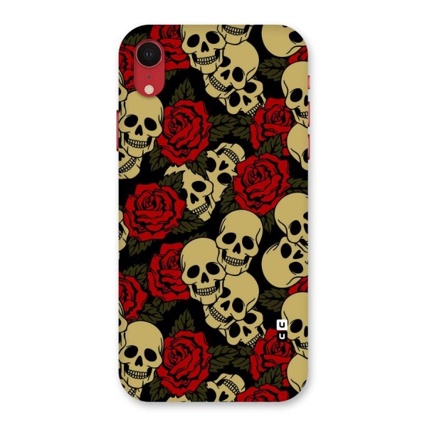 Skulled Roses Back Case for iPhone XR