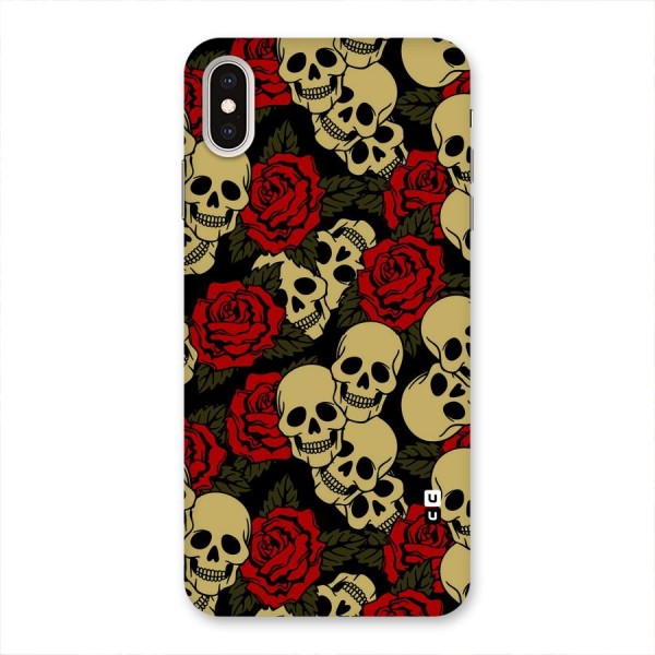 Skulled Roses Back Case for iPhone XS Max