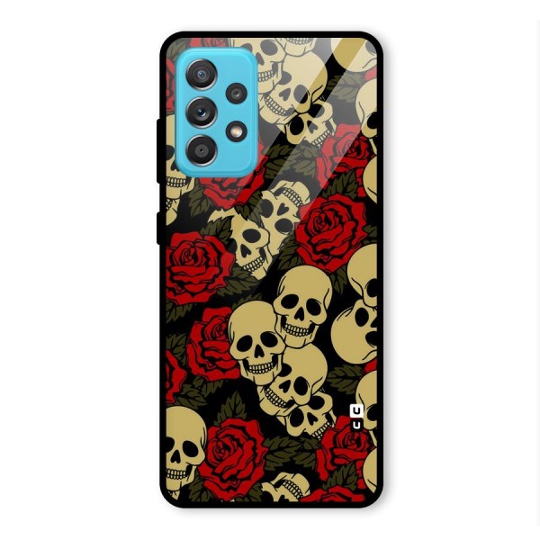 Skulled Roses Glass Back Case for Galaxy A52s 5G