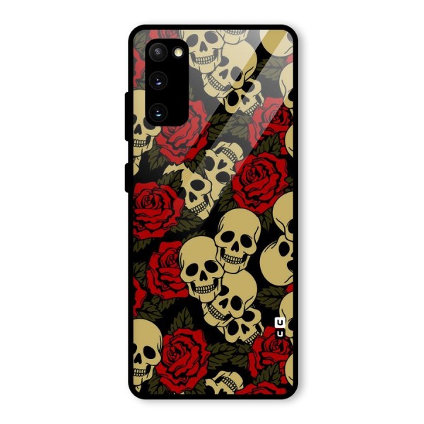 Skulled Roses Glass Back Case for Galaxy S20 FE