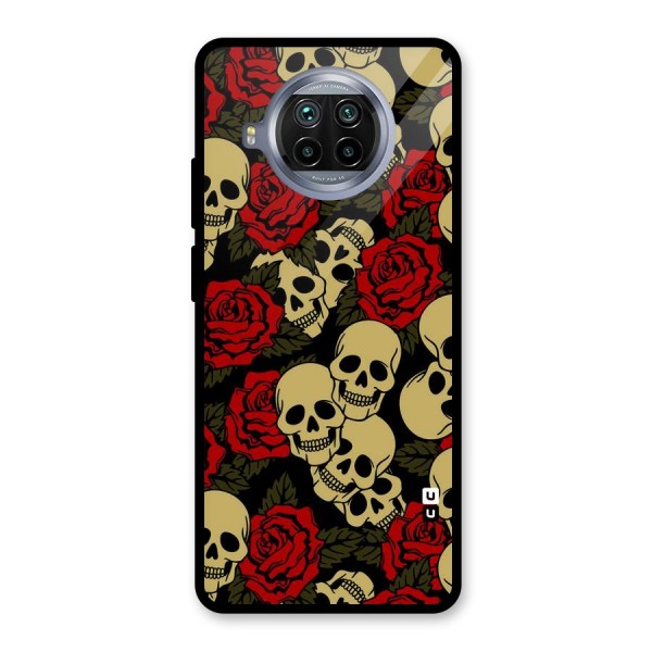 Skulled Roses Glass Back Case for Mi 10i