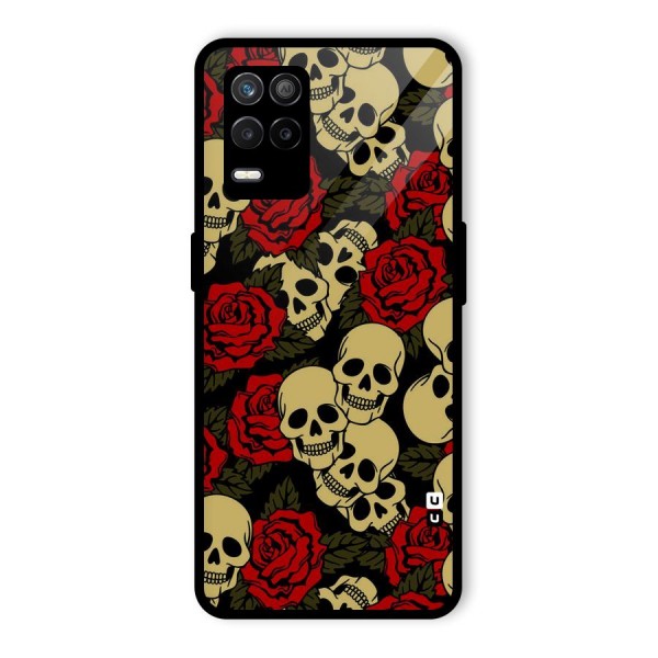 Skulled Roses Glass Back Case for Realme 9 5G