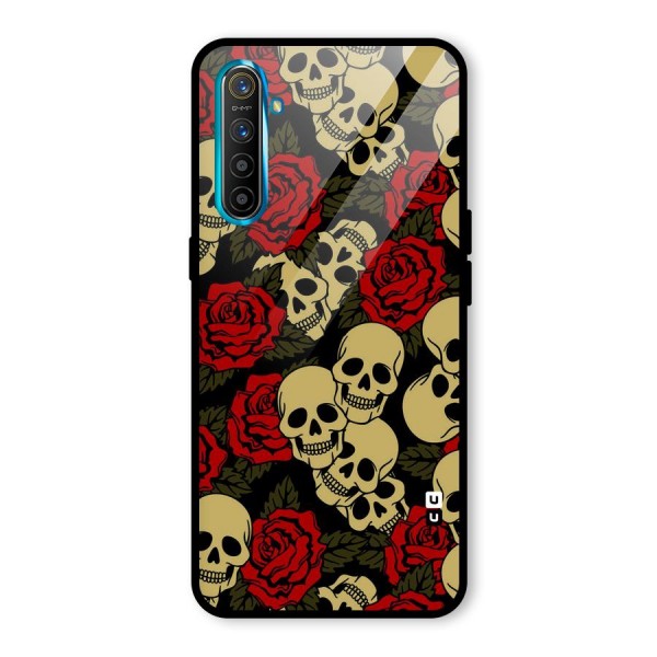 Skulled Roses Glass Back Case for Realme XT