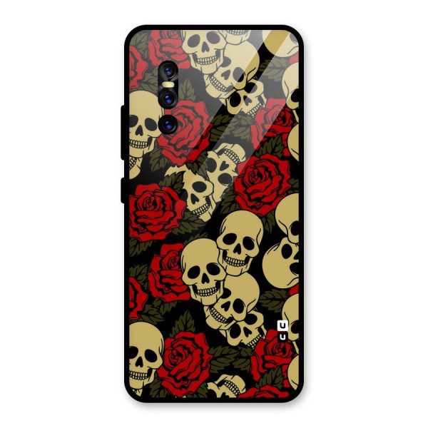 Skulled Roses Glass Back Case for Vivo V15 Pro