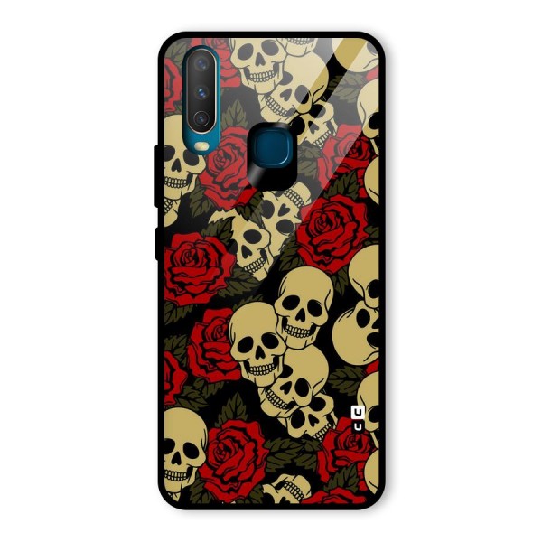 Skulled Roses Glass Back Case for Vivo Y15