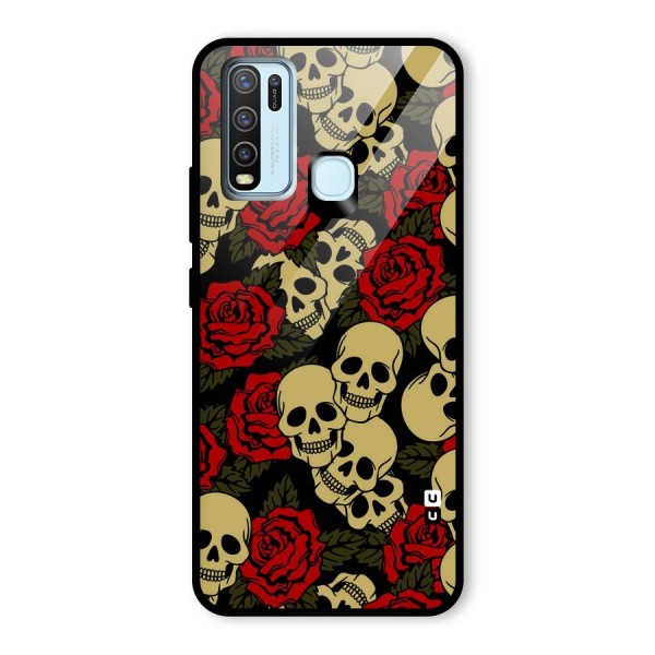 Skulled Roses Glass Back Case for Vivo Y50