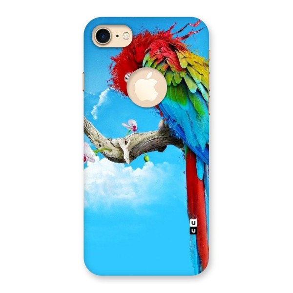 Sky Parrot Back Case for iPhone 8 Logo Cut