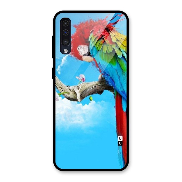 Sky Parrot Glass Back Case for Galaxy A50s