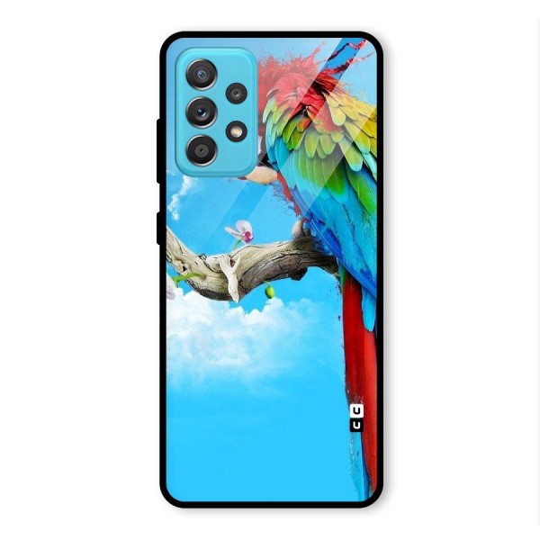 Sky Parrot Glass Back Case for Galaxy A52s 5G