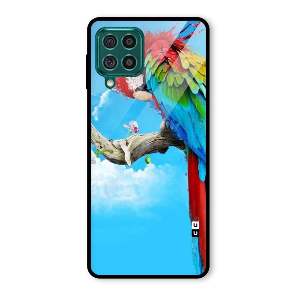 Sky Parrot Glass Back Case for Galaxy F62