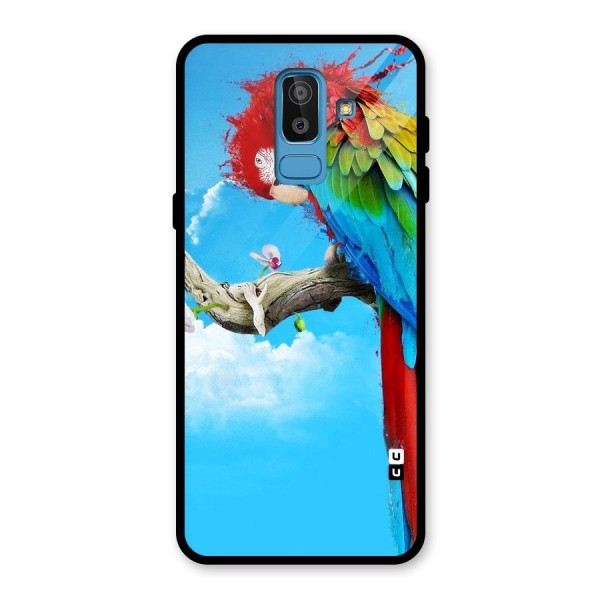 Sky Parrot Glass Back Case for Galaxy J8